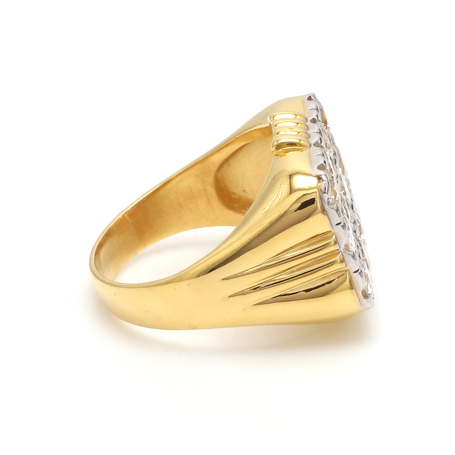 18K Yellow Gold Diamond Ring for Men   Jewelove.US