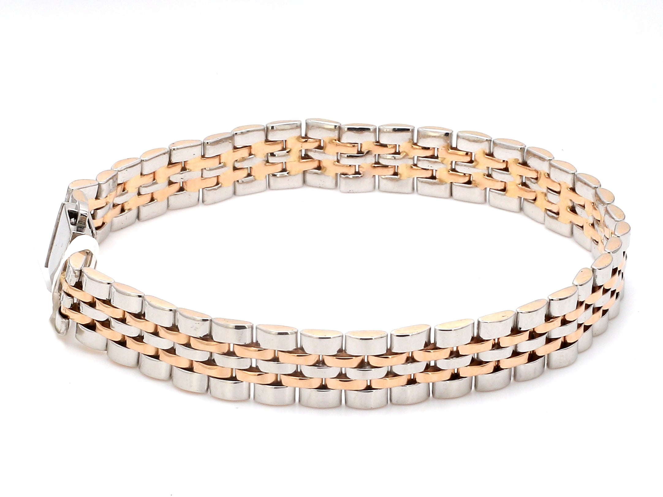 Platinum & Rose Gold Bracelet for Men JL PTB 1097   Jewelove.US