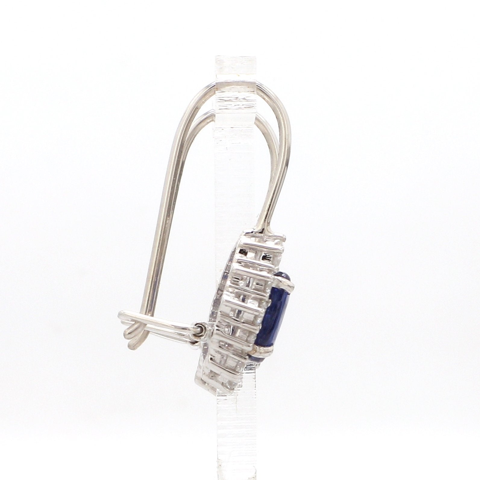 Beautiful Platinum Kyanite Earrings with Diamond for Women JL PT E 294   Jewelove.US