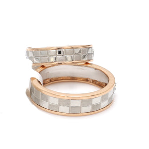 Chess Couple Rings in Platinum & Rose Gold with Single Diamonds JL PT 1114 Men's Band Only