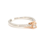 Load image into Gallery viewer, 15 Pointer Platinum &amp; Rose Gold Diamond Shank Ring for Women JL PT 1158   Jewelove.US
