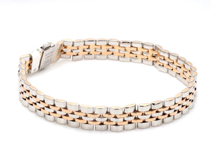 Platinum & Rose Gold Bracelet for Men JL PTB 1097   Jewelove.US