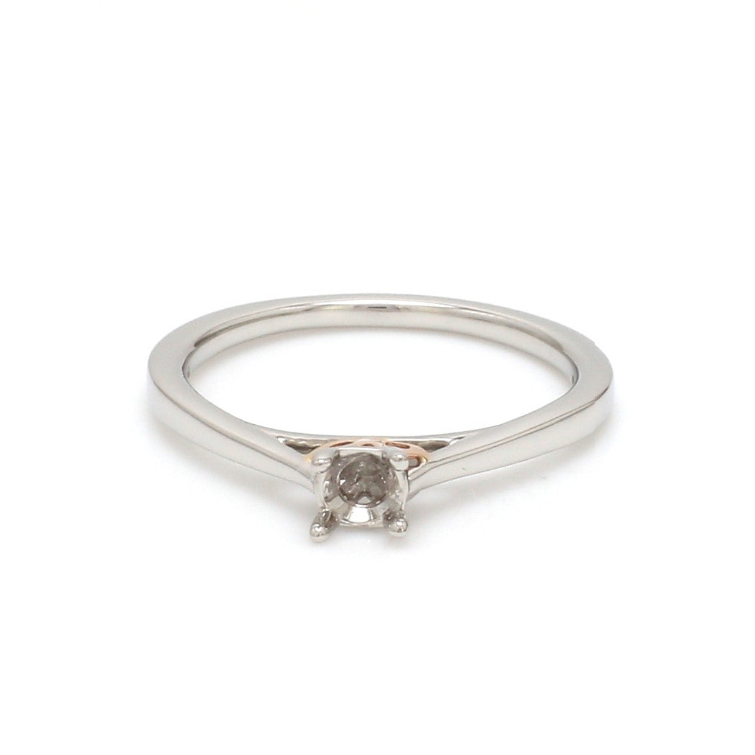 Platinum Rose Gold Solitaire Mounting JL PT 1138-M   Jewelove.US