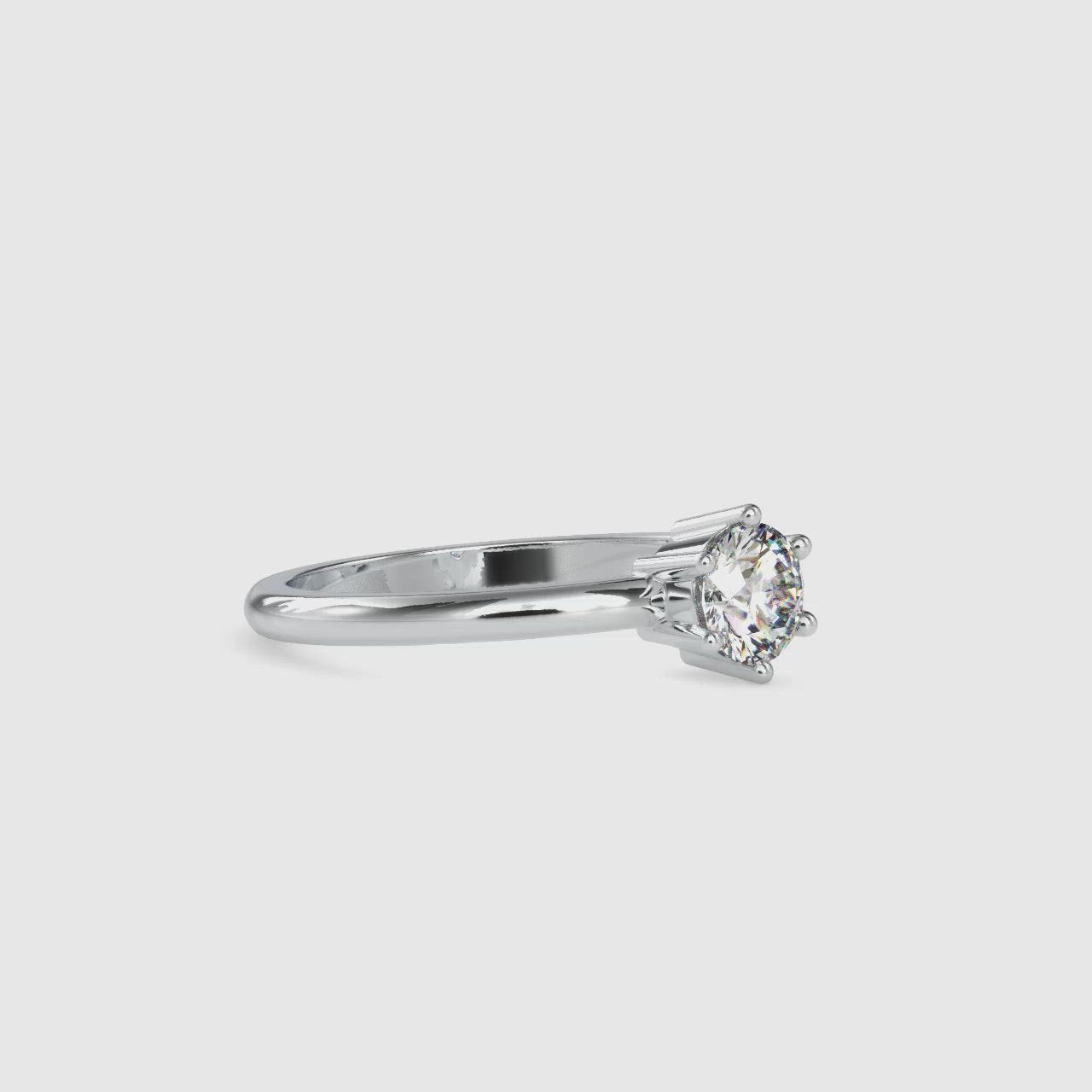 30-Pointer Solitaire Platinum Engagement Ring JL PT 0078