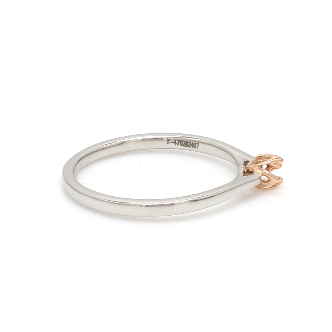 Platinum Rose Gold Solitaire Mounting JL PT 1146- M   Jewelove.US