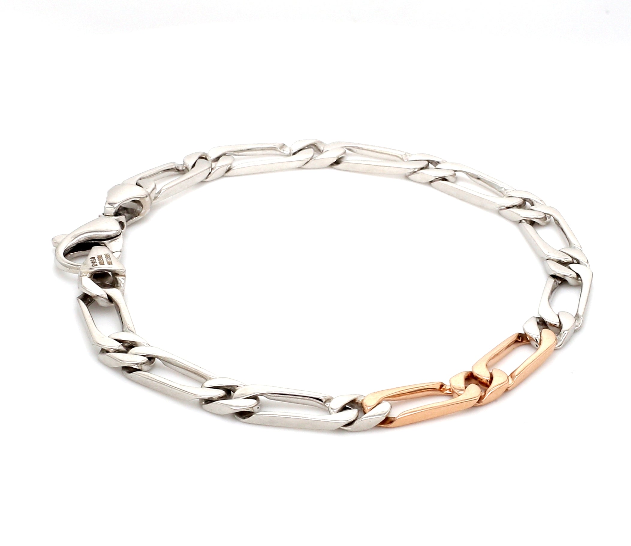 Platinum & Rose Gold Fusion Bracelet JL PTB 714   Jewelove.US