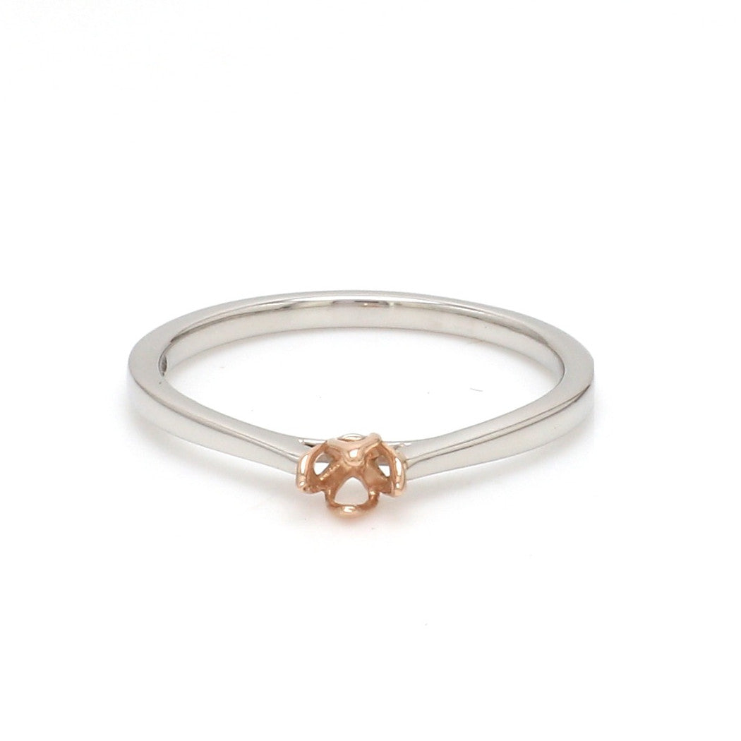 Platinum Rose Gold Solitaire Mounting JL PT 1146- M   Jewelove.US