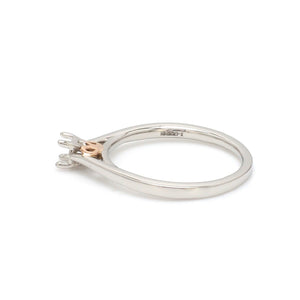 Platinum Rose Gold Solitaire Mounting JL PT 1138-M   Jewelove.US