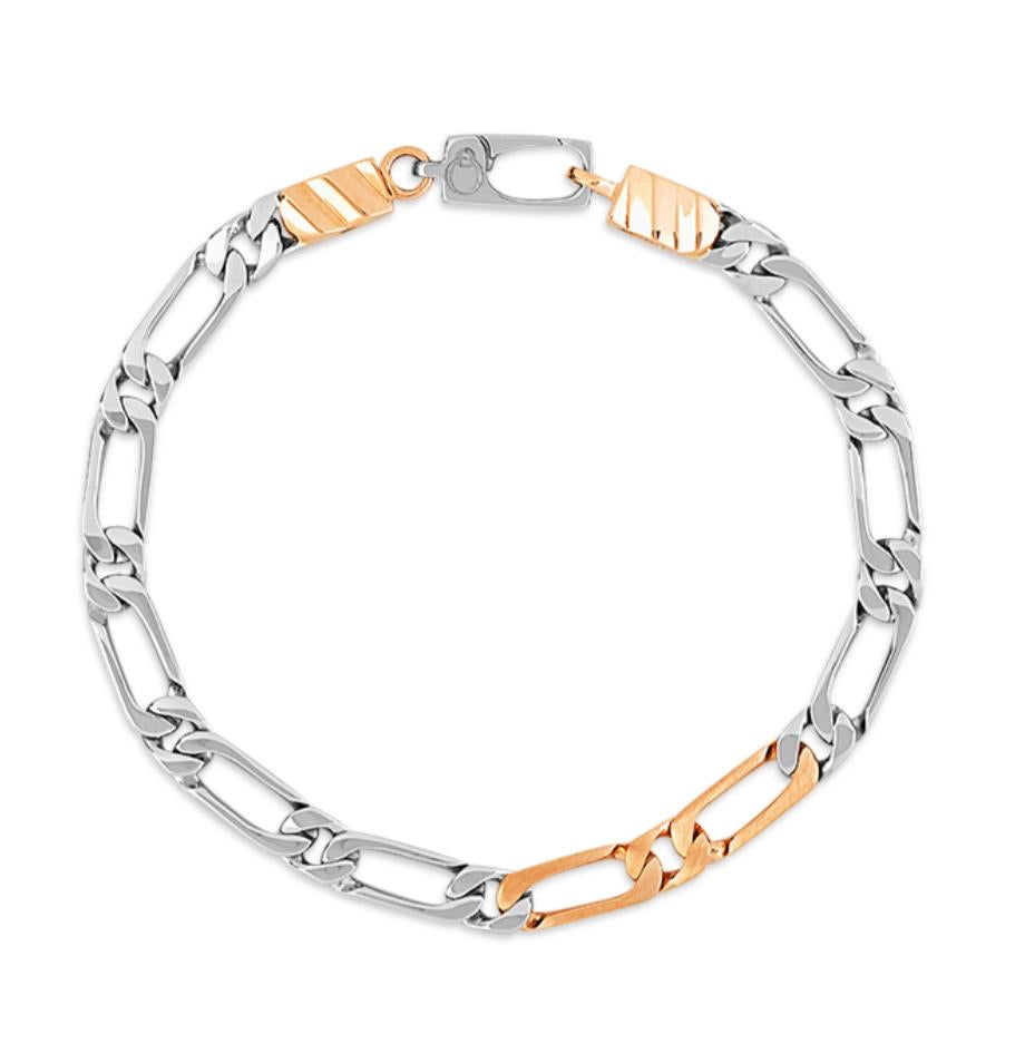 Platinum & Rose Gold Fusion Bracelet JL PTB 714   Jewelove.US