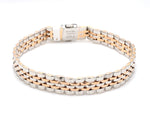 Load image into Gallery viewer, Platinum &amp; Rose Gold Bracelet for Men JL PTB 1097   Jewelove.US
