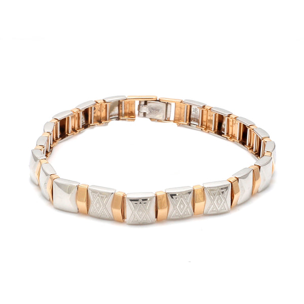 LUOLER 1 Piece Silver Gold Rose Gold Plated Bracelet Extended