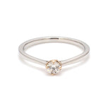 Load image into Gallery viewer, 23 Pointer Platinum Rose Gold Ring for Women JL PT 1146   Jewelove.US
