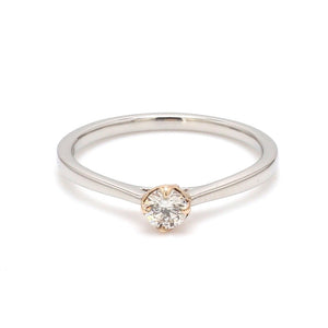 23 Pointer Platinum Rose Gold Ring for Women JL PT 1146   Jewelove.US